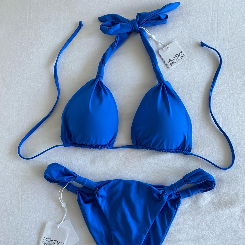 Monday Swimwear Tulum Azure Bikini Top and Bottom